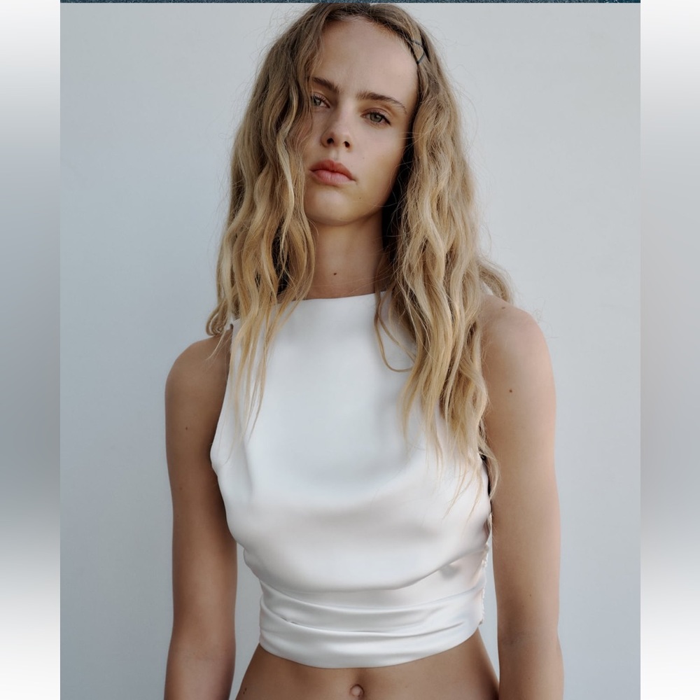BRAND NEW white backless top